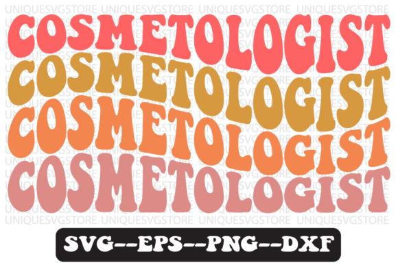 Download Cosmetologist Groovy Retro Svg Design - Sign Collection