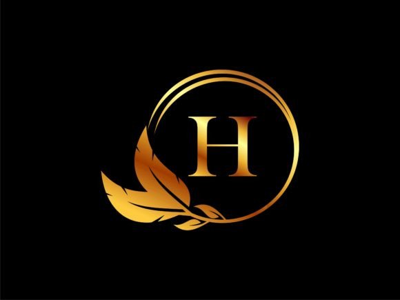 Download Golden Floral with Initial H Logo Design - Sign Collection