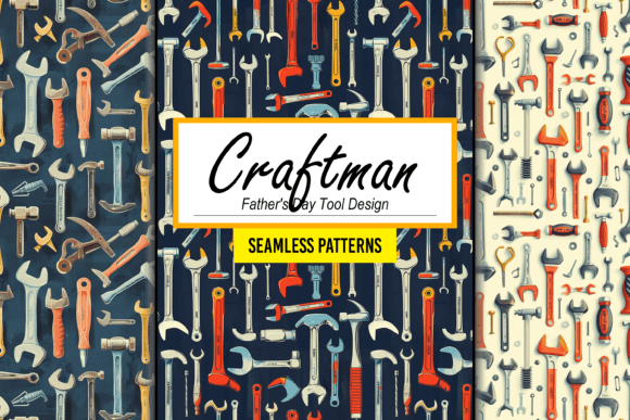 Download Fathers Day Tool Seamless Pattern Design - Sign Collection