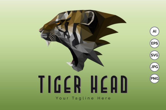 Download Tiger Head Mosaic Logo Template Design - Sign Collection