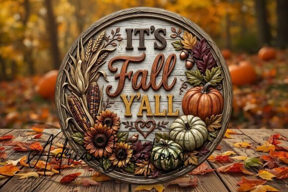 Download It's Fall Y'all Round Sign, Wind Spinner - Sign Collection