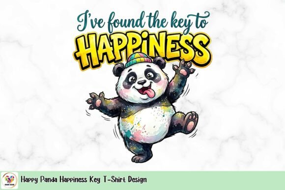 Download Happy Panda Happiness Key T-Shirt Design - Sign Collection