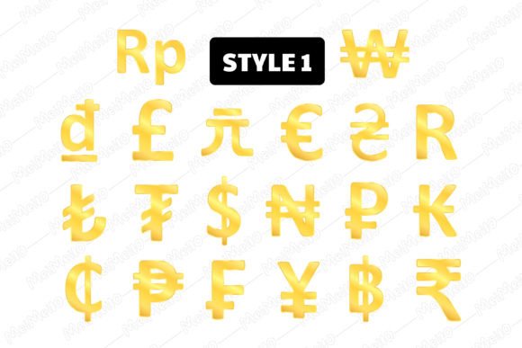 Download Gold Currency Money Icon Sign Symbol Set - Sign Collection