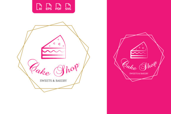 Download Beauty Cake Shop Badge Stamp Logo Design - Sign Collection