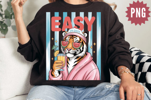 Download Tiger Spa Relax Summer Drink PNG Design - Sign Collection