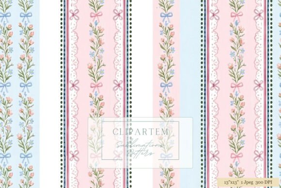 Download Floral Stripe Sublimation Pattern Design - Sign Collection
