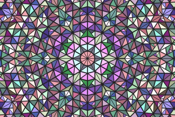 Download Colorful Triangle Mosaic Pattern Design - Sign Collection