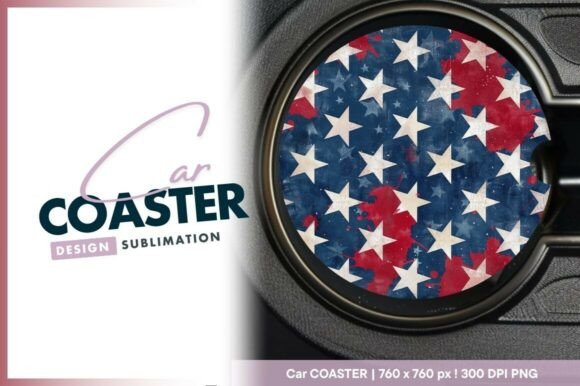 Download Patriotic Round Car Coaster Png Design - Sign Collection