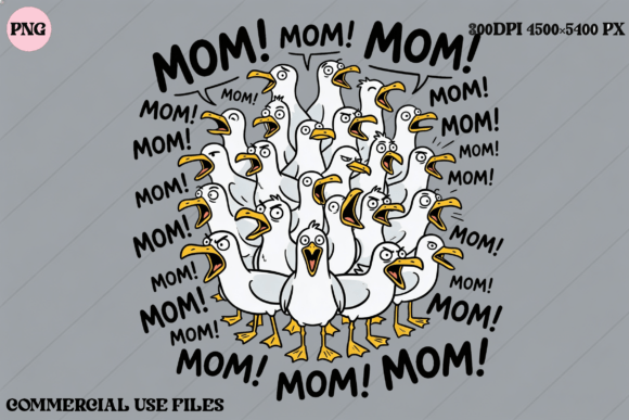 Download Funny Seagulls Mom Graphic Design - Sign Collection