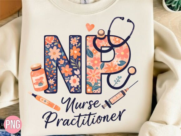 Download NP Nurse Practitioner Floral Design PNG - Sign Collection