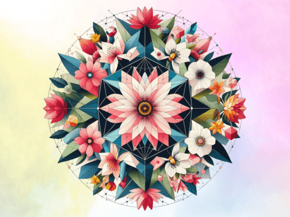 Download Geometrical Design Birth Month Flowers - Sign Collection